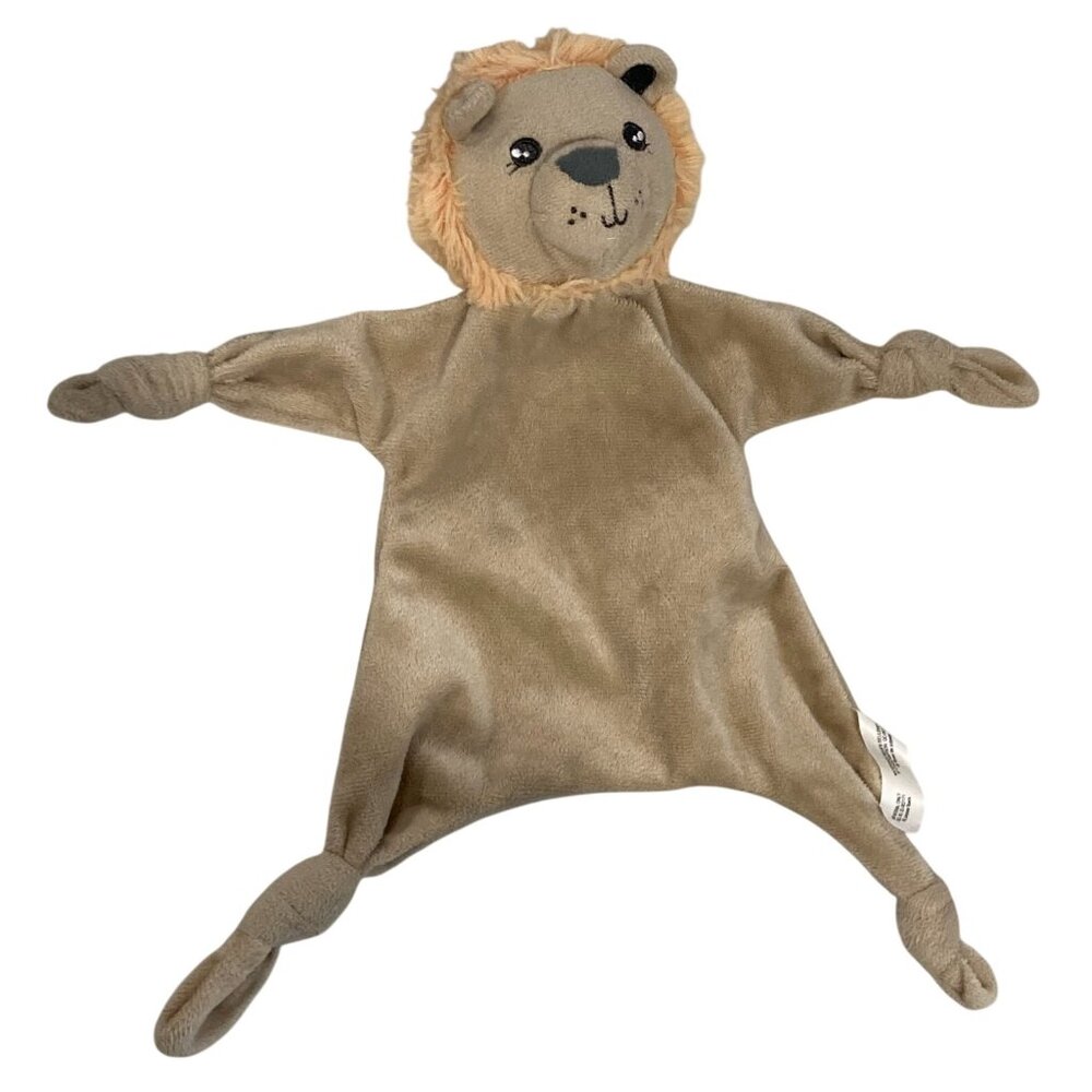 Trend Lab Lion Lovey Baby Security Blanket Soft Plush Animal Toy Tan Orange 13"